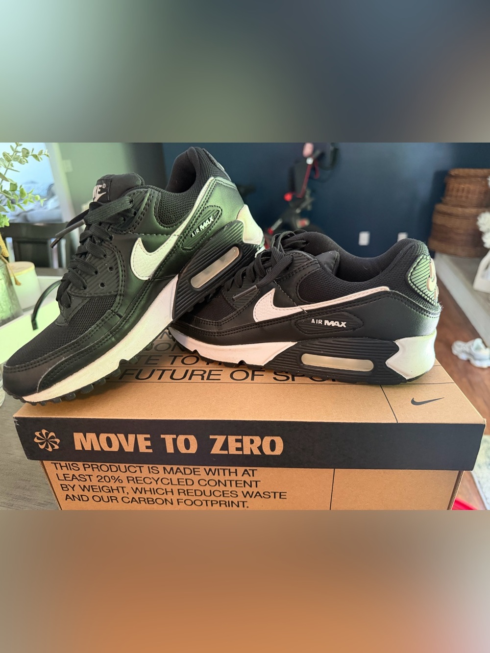 Nike Black and White Air Max Sneakers